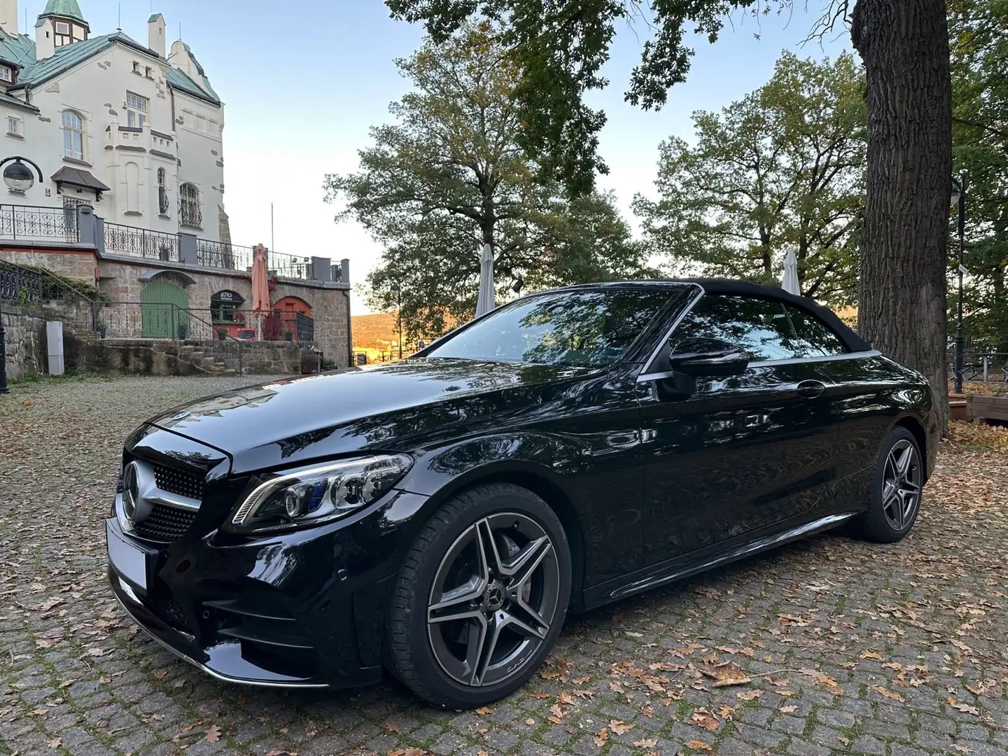 Mercedes-Benz C 200 Cabrio 4Matic/AMG/Airs/Nav/LED/MB Garantie Negro - 2