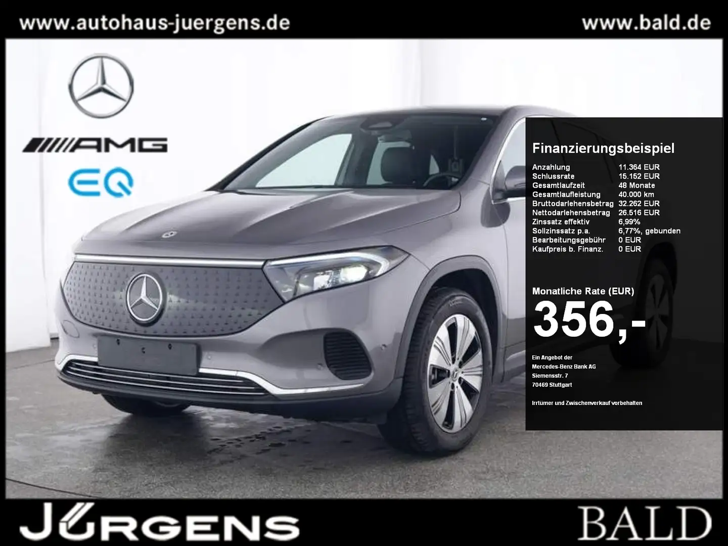 Mercedes-Benz EQA 250 + +Progressive+MBUX+LED+Wide+Navi+AHK+Cam Grau - 1