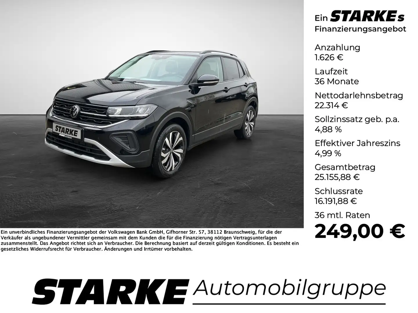 Volkswagen T-Cross 1.0 TSI Life Noir - 1
