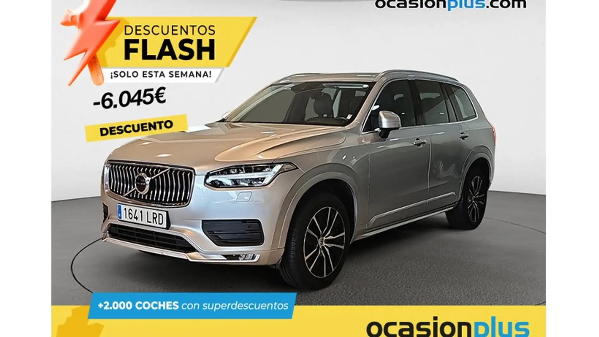 Volvo XC90 B5 Momentum Pro 7pl. AWD Aut. Plateado - 1