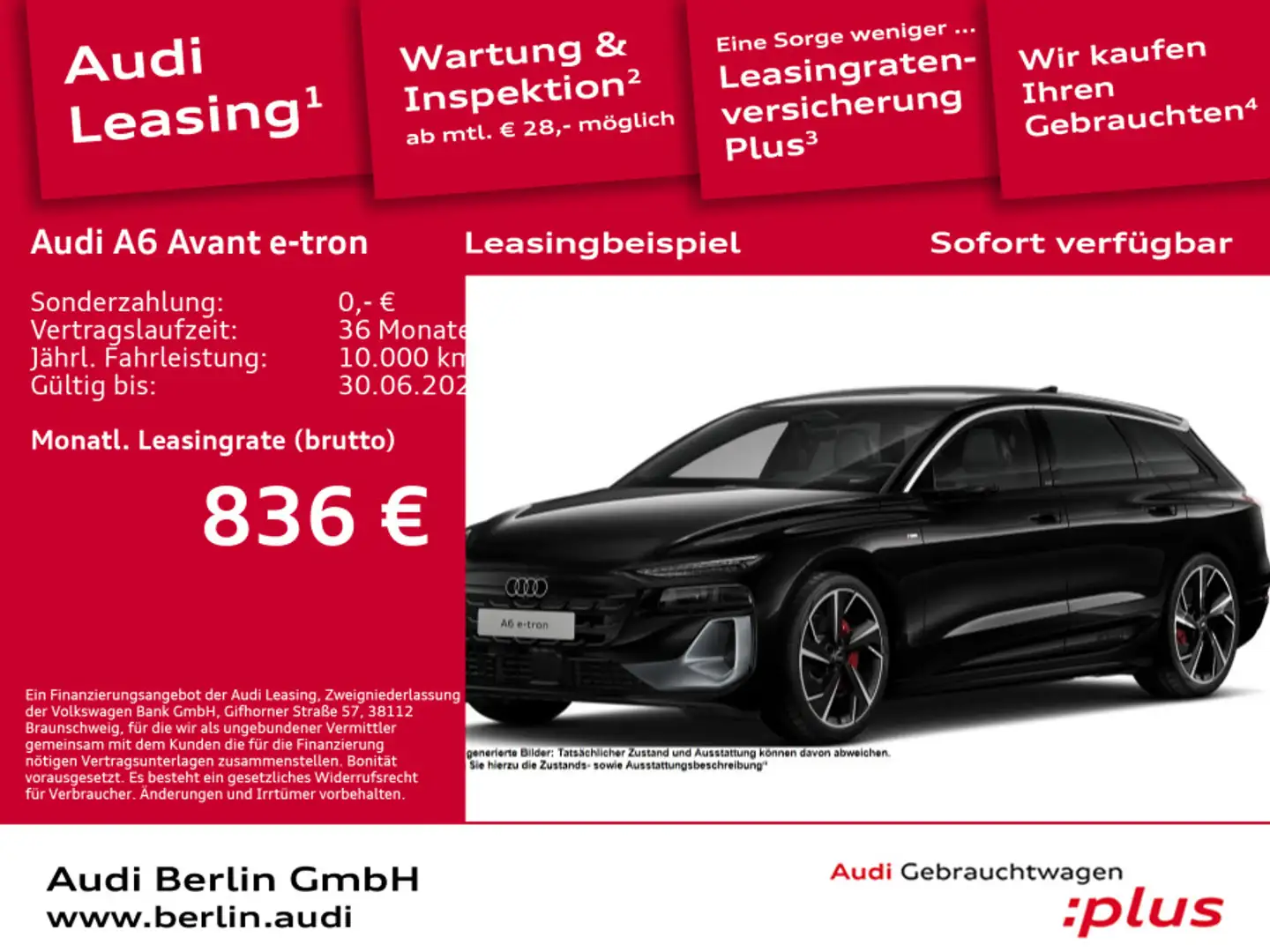 Audi A6 Avant e-tron performance Schwarz - 1