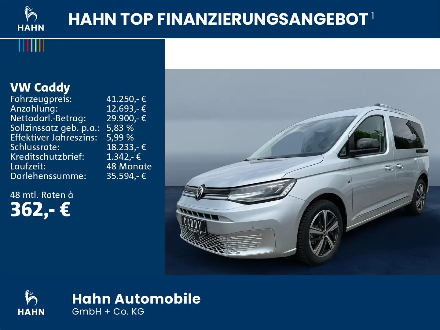 Volkswagen Caddy Style TSI 85KW DSG NAVI KLIMA 5-Sitze Silber - 2