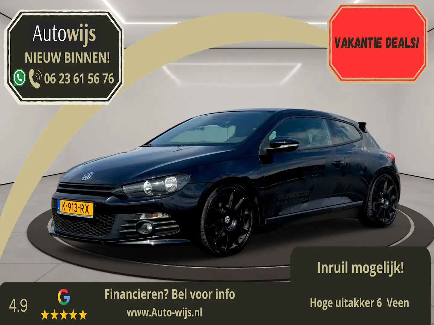 Volkswagen Scirocco 1.4 TSI|Highline|122PK|LM-Velgen|Groot scherm|Goed Noir - 1