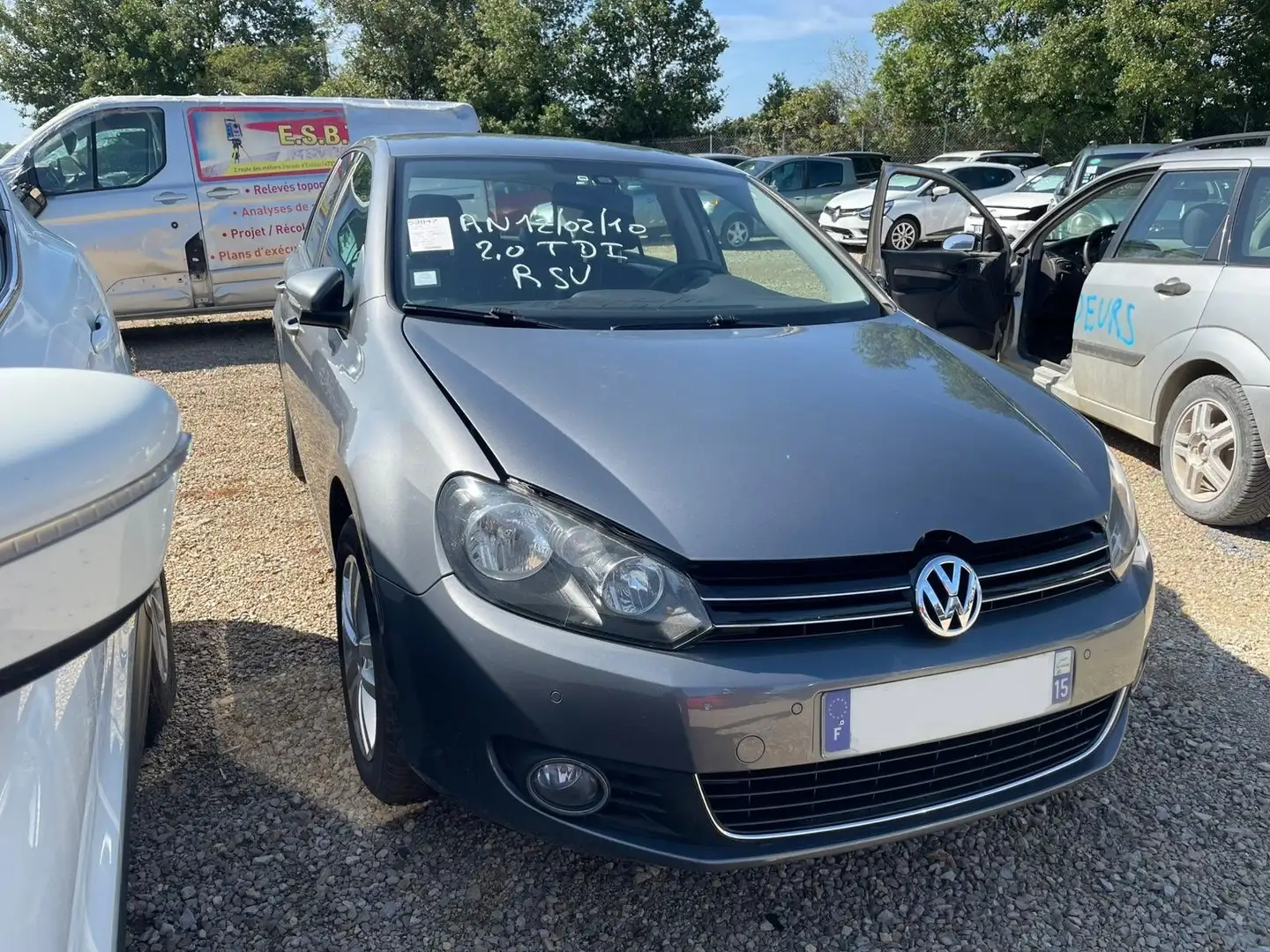Volkswagen Golf 2.0 TDi 140 CR Carat / AL276 Gris - 1
