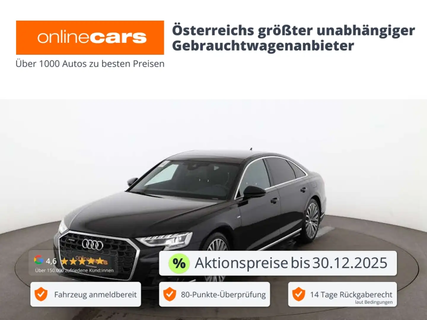 Audi A8 60 TFSI e quattro S-Line Aut MATRIX LUFT SKY Noir - 1