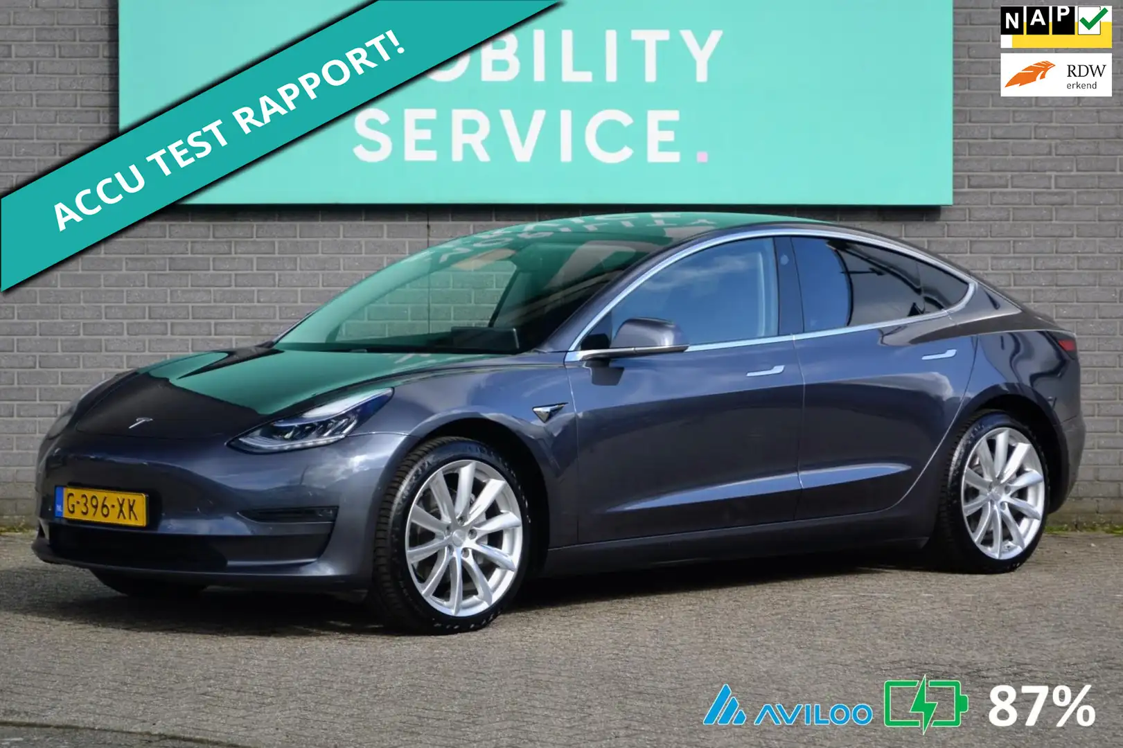 Tesla Model 3 Long Range AWD 75 kWh SOH86% Pano AutoPilot LED AC Gris - 1