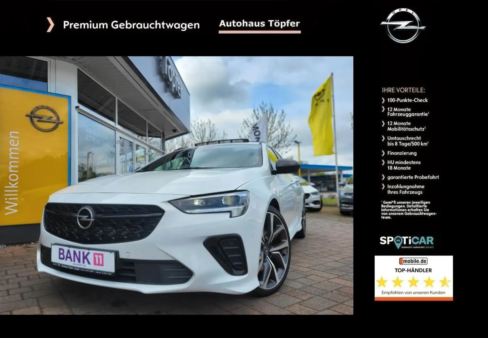 Opel Insignia B Sports Tourer GSi 4x4**Panoramadach** White - 1