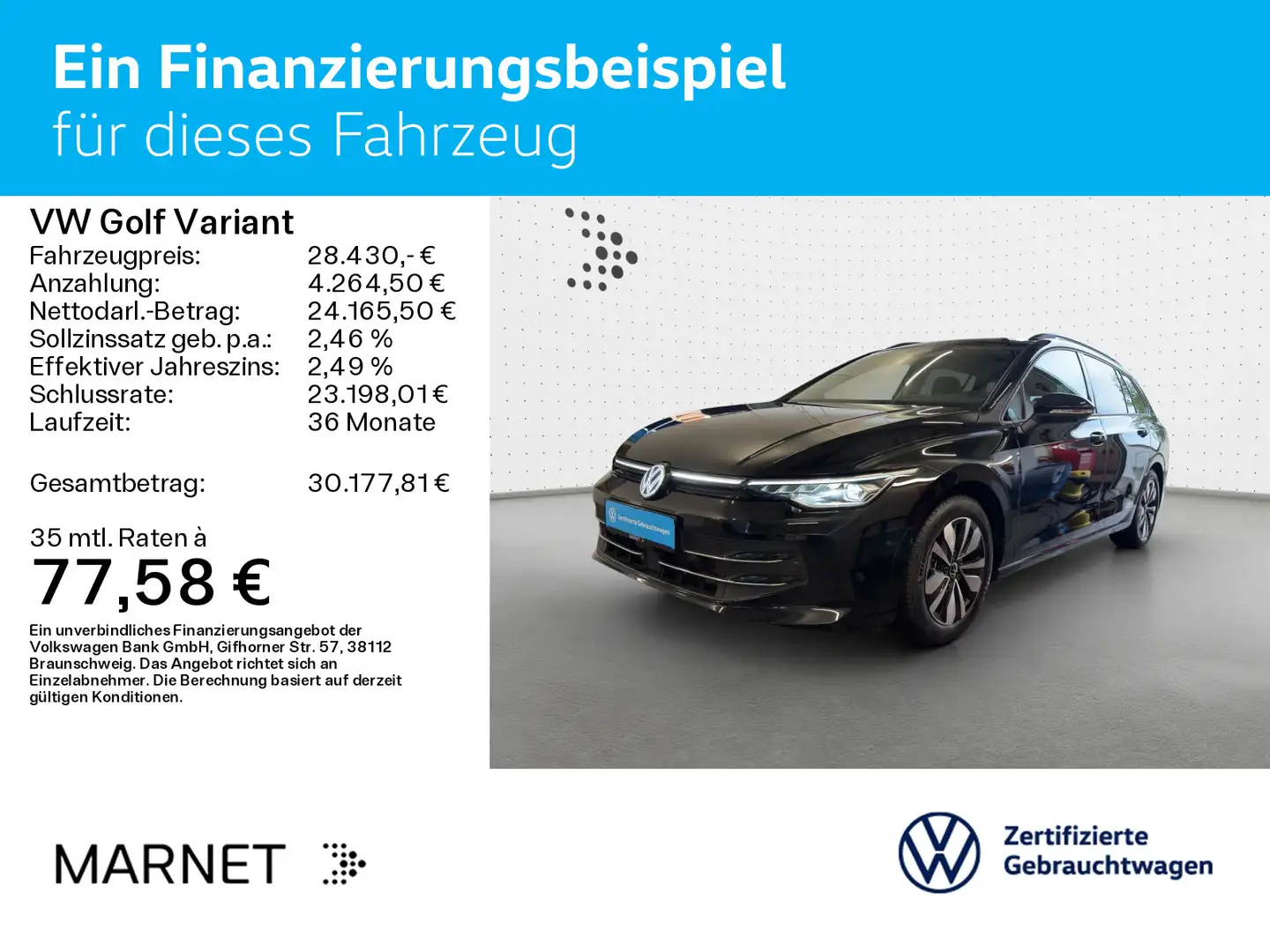 Volkswagen Golf Variant Golf VIII Variant 1.5 eTSI DSG GOAL*LED*AHK*KAME Noir - 2