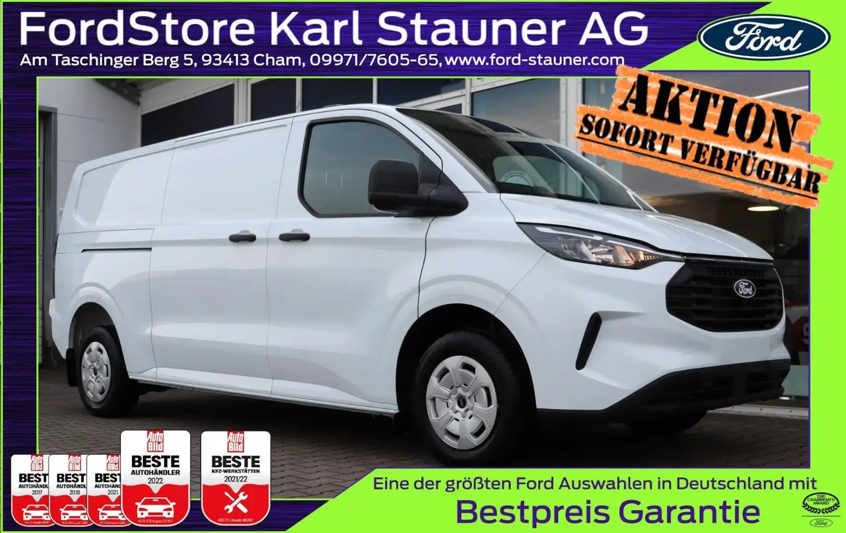Ford Transit Custom KASTEN 300 L2 4,99% FIN* AHK Weiß - 1