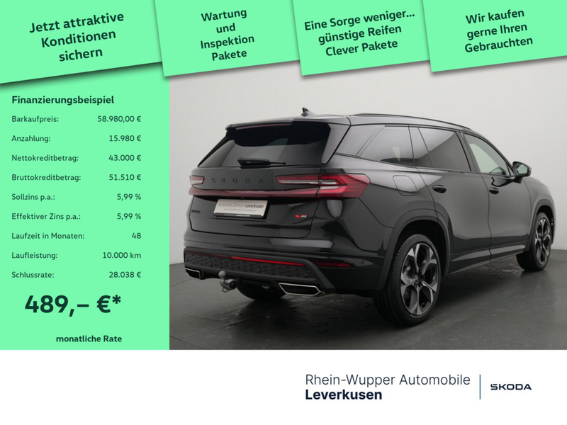 Skoda Kodiaq RS MATRIX AHK STANDHZ ACC KAM360° PANO — photo 2
