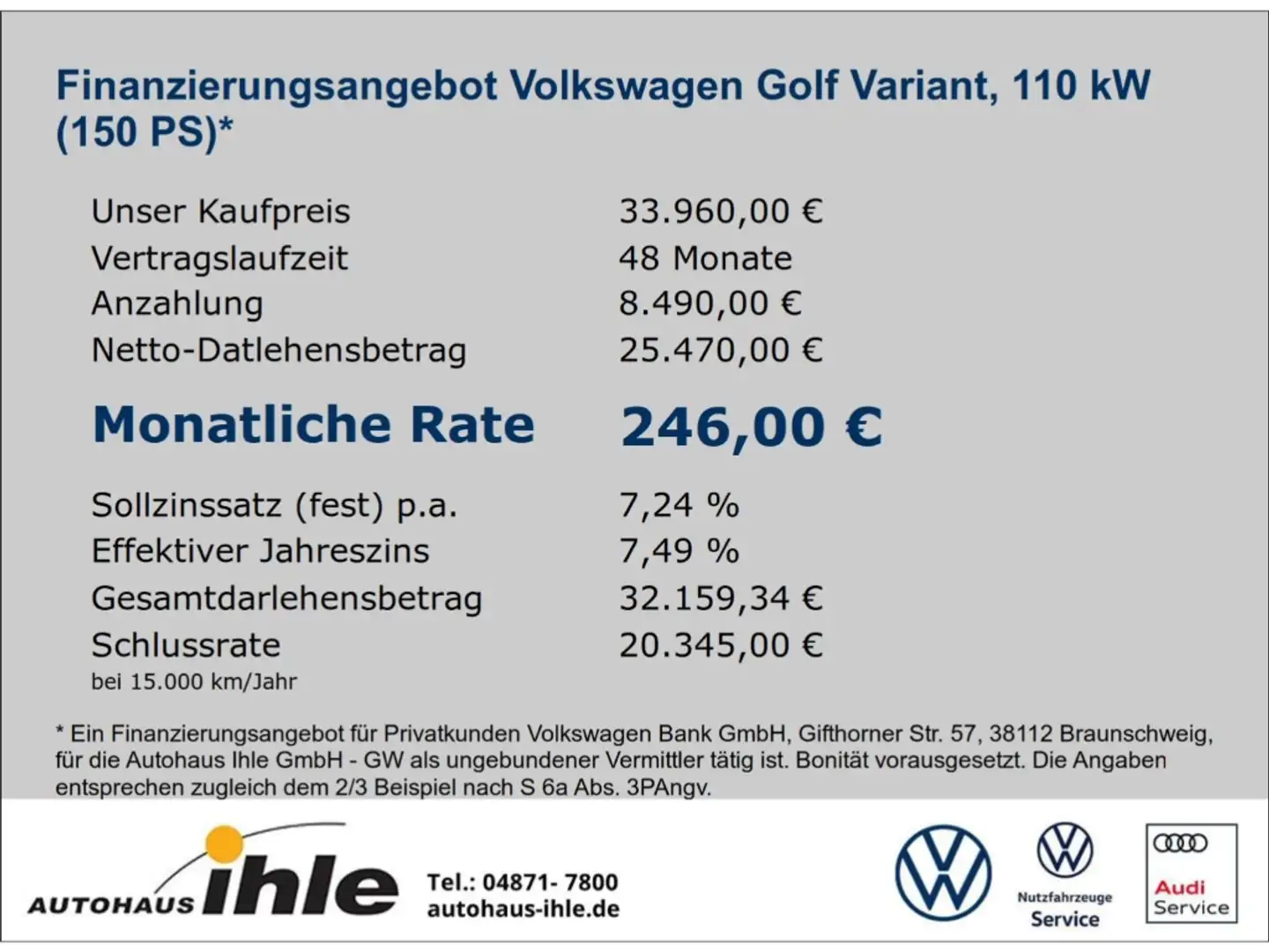 Volkswagen Golf Variant VIII 1,5 eTSI DSG Style FACELIFT+AHK Blau - 2