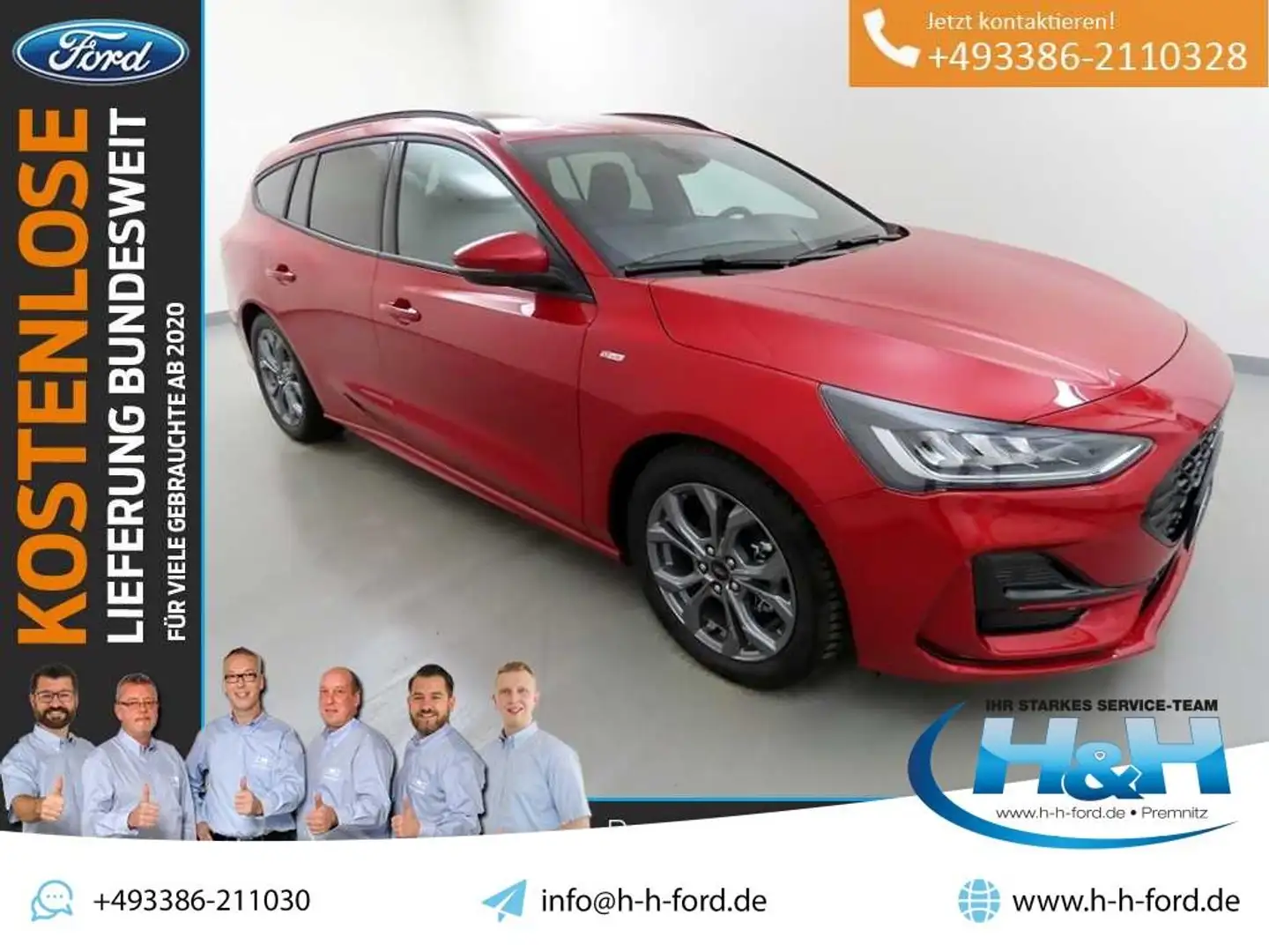 Ford Focus Turnier 1.0 M-Hybrid Aut. ST-Line iACC Kırmızı - 1