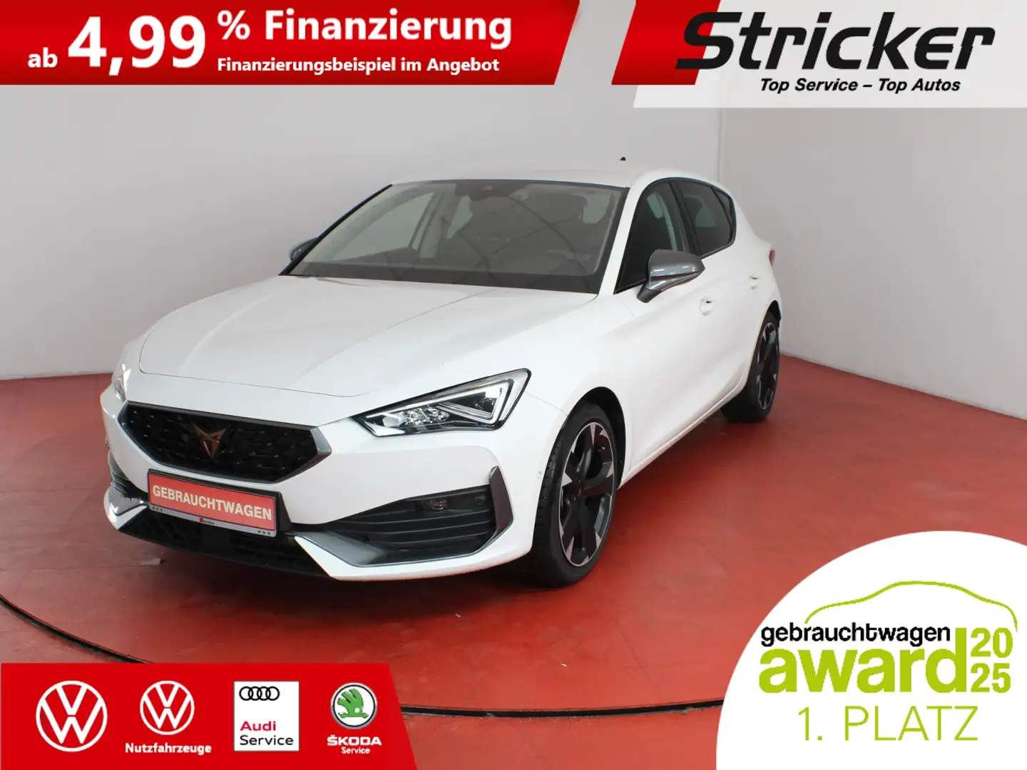 CUPRA Leon 1.5eTSI DSG 296,-ohne Anzahlung Navi Kamera Sitzh Weiß - 1