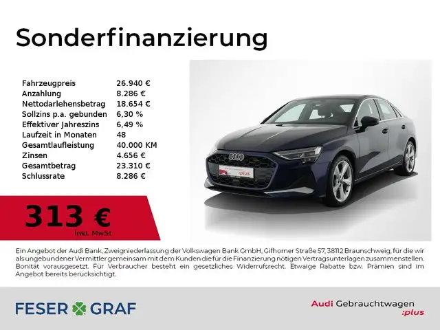 2025 Audi A3 in Blue for sale