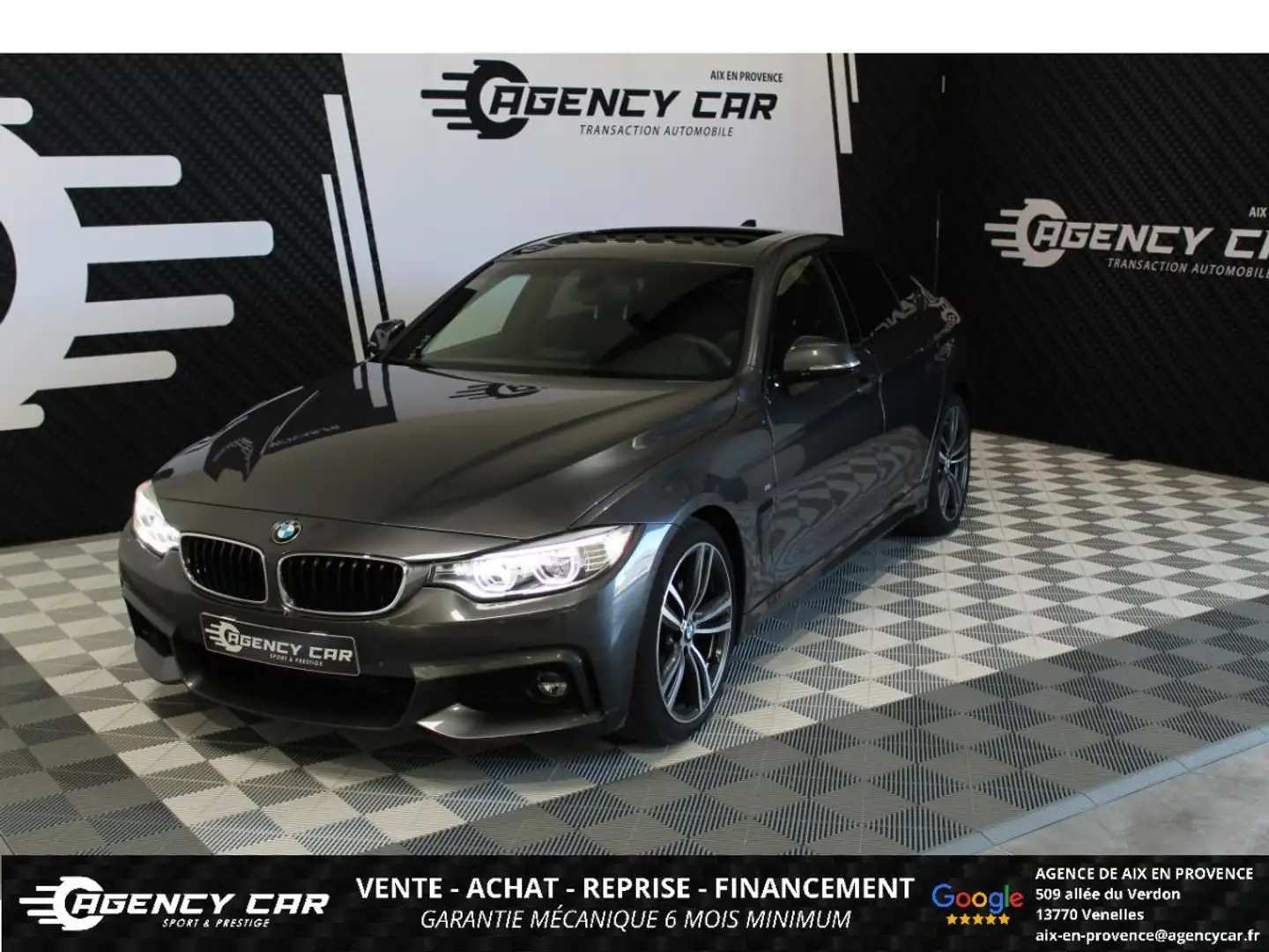 BMW 420 SERIE 420d Coupé M Sport - BVA Sport F36 420d - TOIT OUVRANT Gris - 1