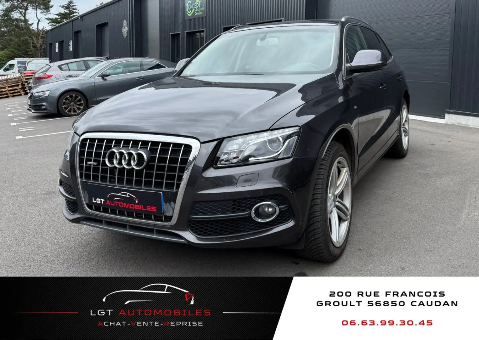 Audi Q5 3.0 TDI 240ch FAP Avus quattro S tronic 7 Gris - 1