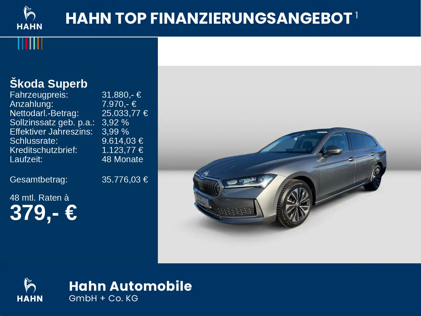 Skoda Superb Combi 1.5 TSI DSG Selection ACC Matrix Grau - 2