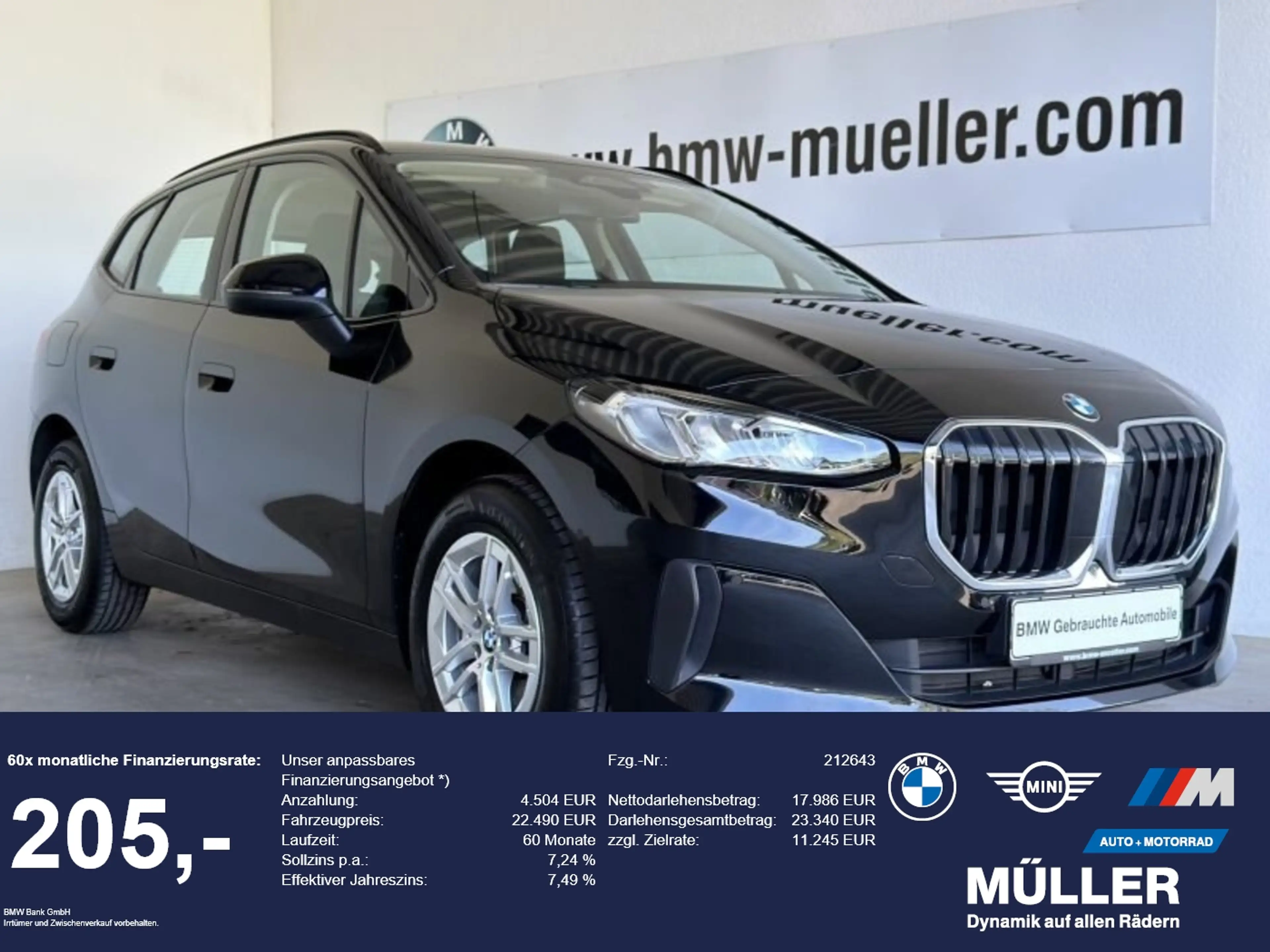 BMW 220 i Active Tourer Navi/LED/RFK/SHZ/Apple
