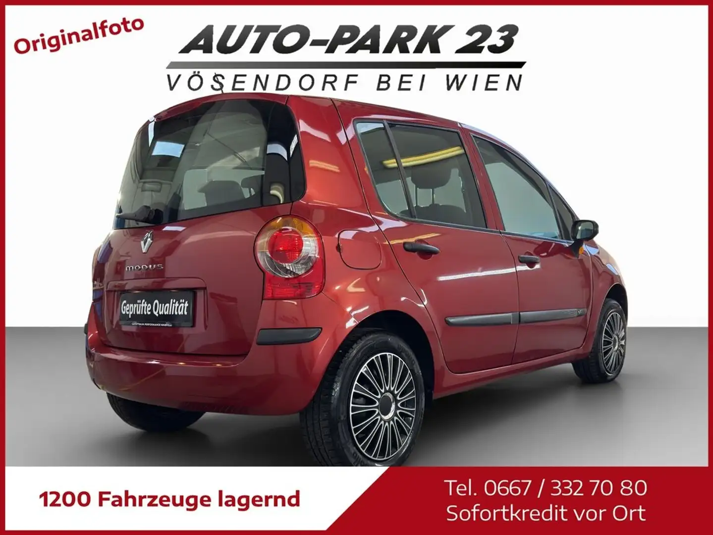 Renault Modus 1,5 dCi**NUR 47.000KM**NEUES-PICKERL*MOD2010 Rot - 2