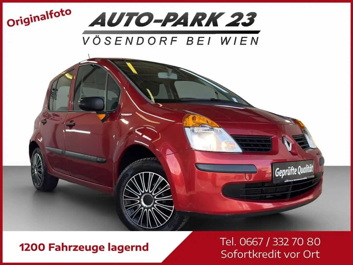 Renault Modus 1,5 dCi**NUR 47.000KM**NEUES-PICKERL*MOD2010 Rot - 1
