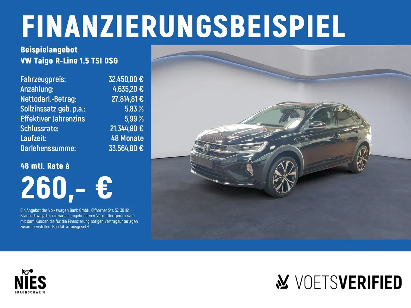 Volkswagen Taigo R-Line 1.5 TSI DSG MATRIX-LED+RearView+ACC Noir - 2