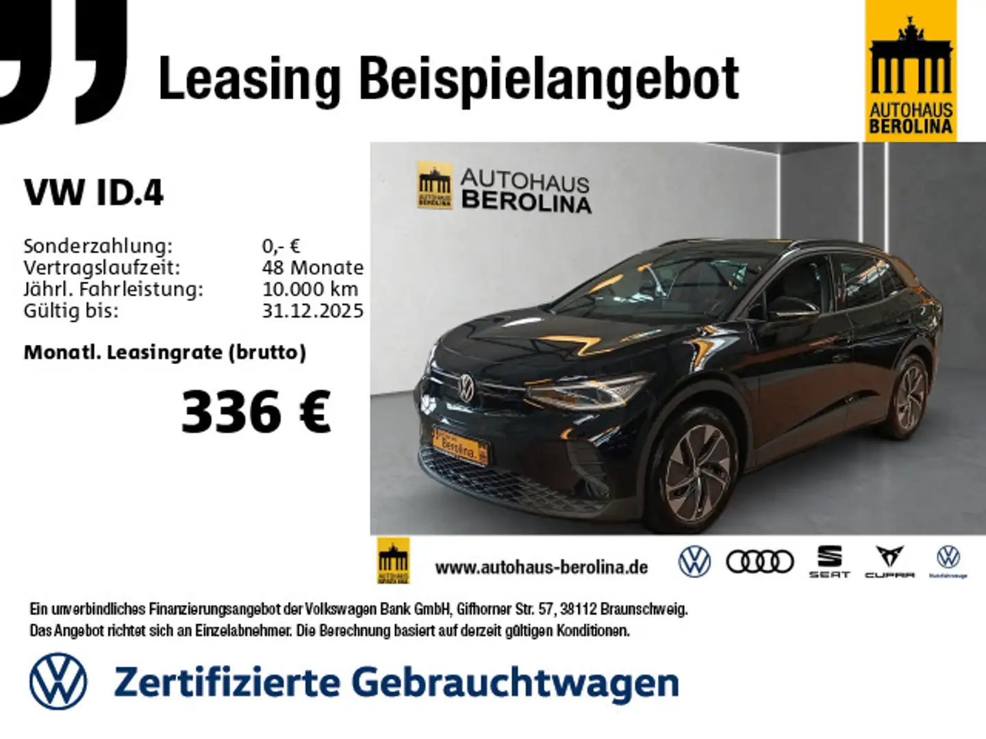 Volkswagen ID.4 Pure*NAVI*MATRIX*AHK*R-CAM*WärmeP.*ACC*SHZ* Schwarz - 1