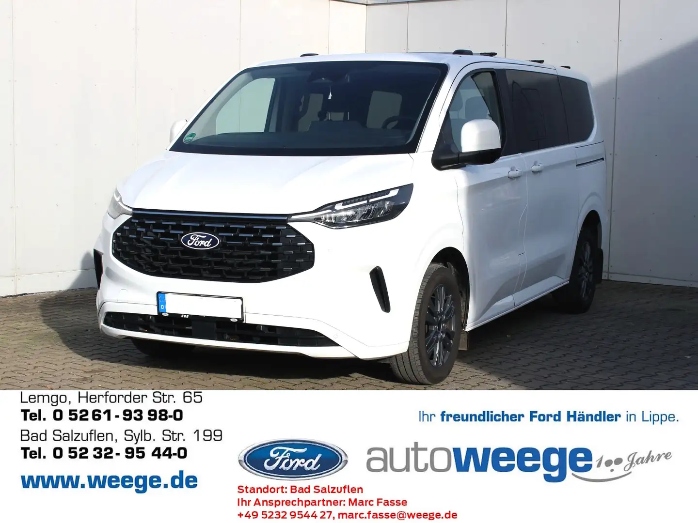 Ford Tourneo Custom 320 L1 Bus Titanium FWD Blanc - 1