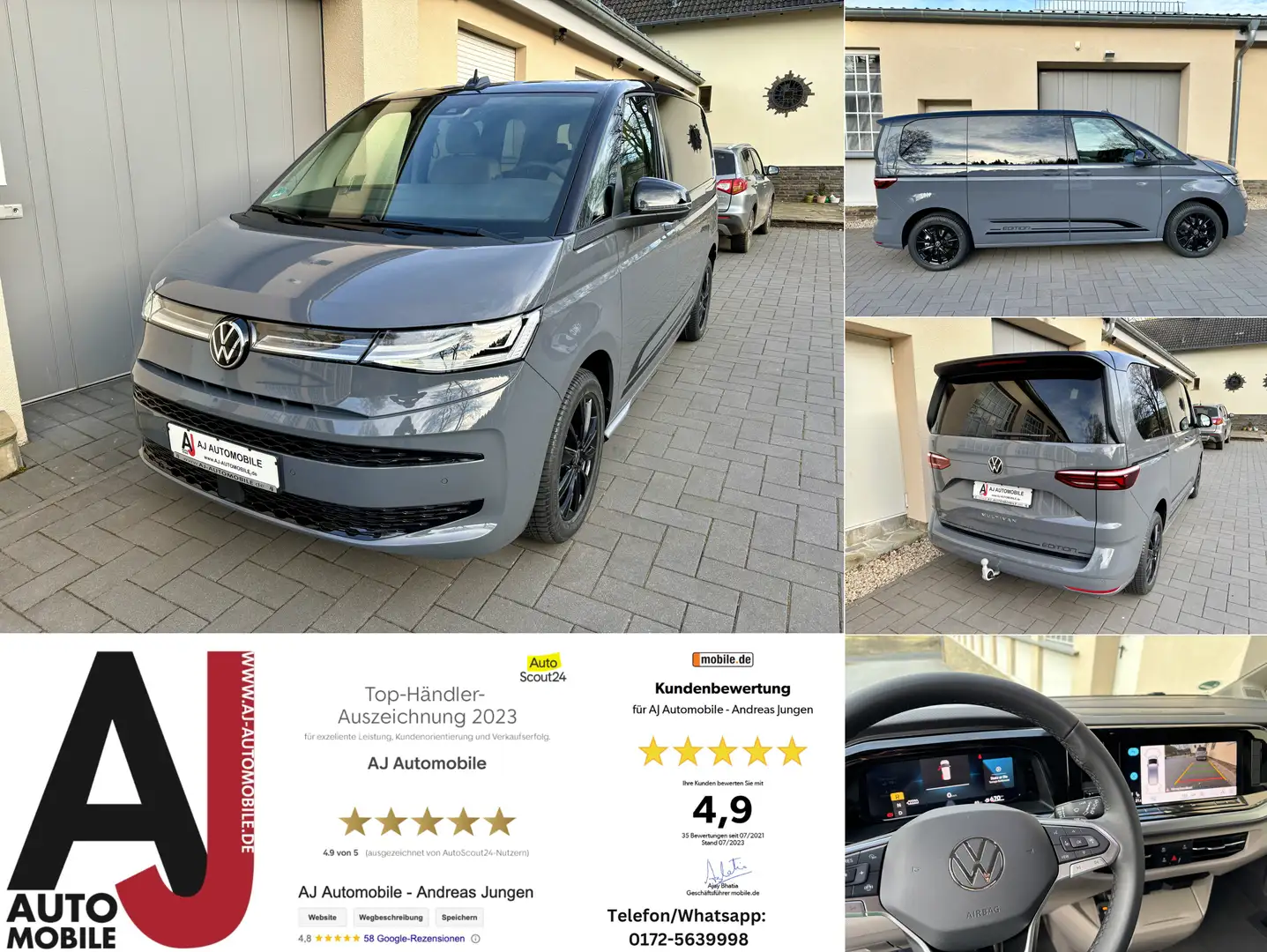 Volkswagen T7 Multivan 1,5 TSI OPF DSG Edition AHK/Navi/Climatronic Grau - 1