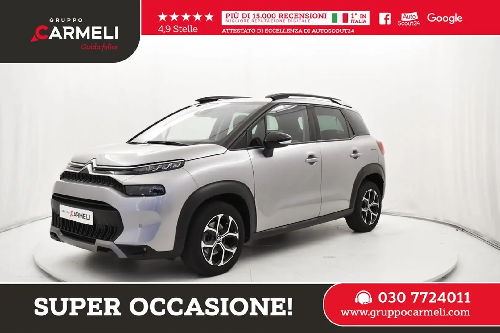 Citroen C3 Aircross 1.2 puretech Shine s&s 110cv Grigio - 1