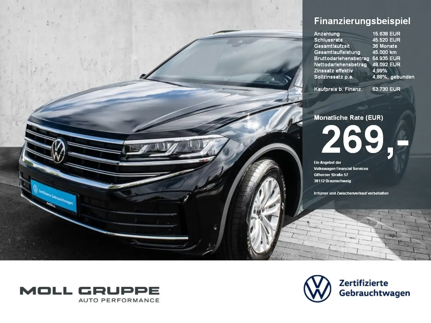 Volkswagen Touareg 3.0 TDI 4MOTION Tiptronic Elegance AHK Noir - 1