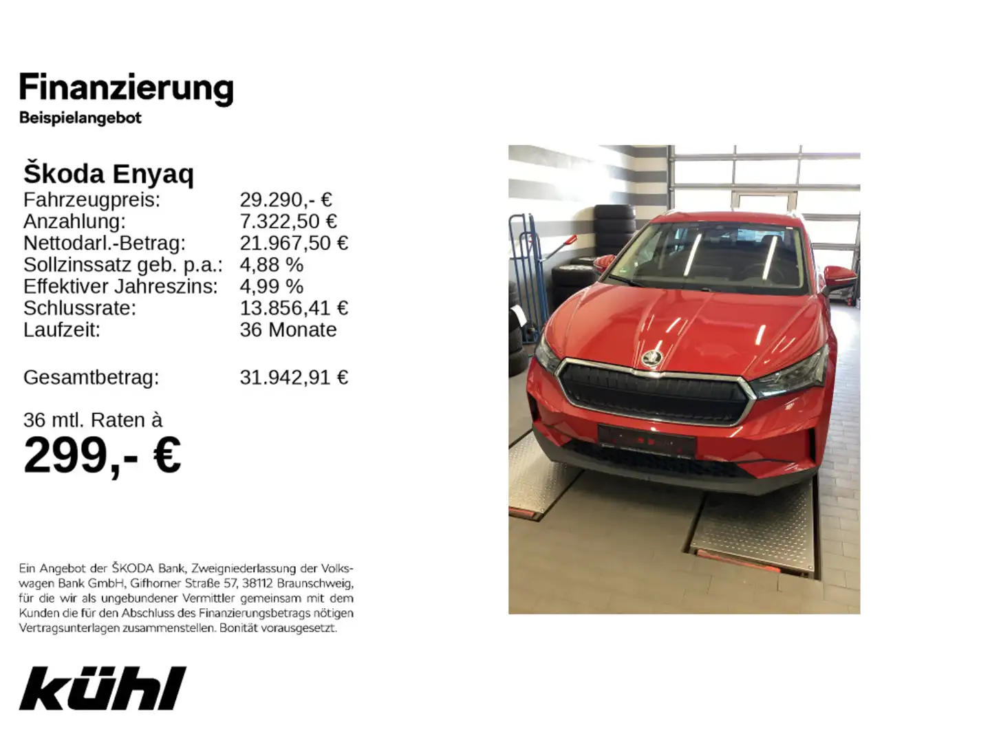 Skoda Enyaq iV 80 150kW Suite Navi,Wärmepumpe, LM19 Rot - 1