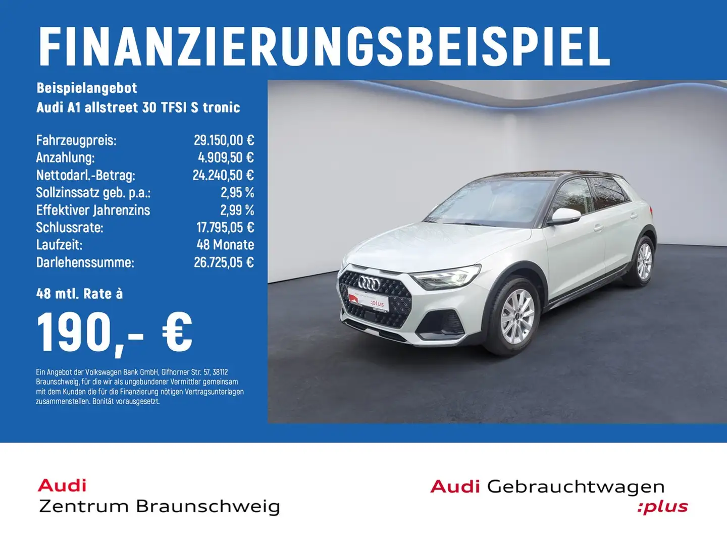 Audi A1 allstreet 30 TFSI S tronic LED+SHZ+ACC Silber - 2