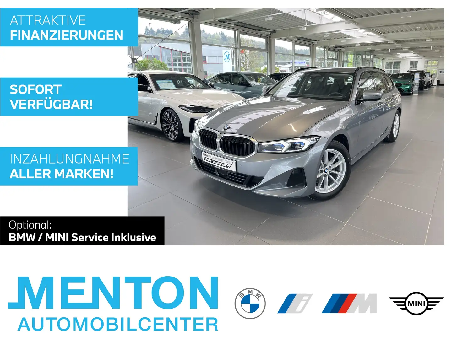 BMW 318 i Touring AHK/Head-Up/DrivingAss. Prof./ DAB/LED/R Silber - 1