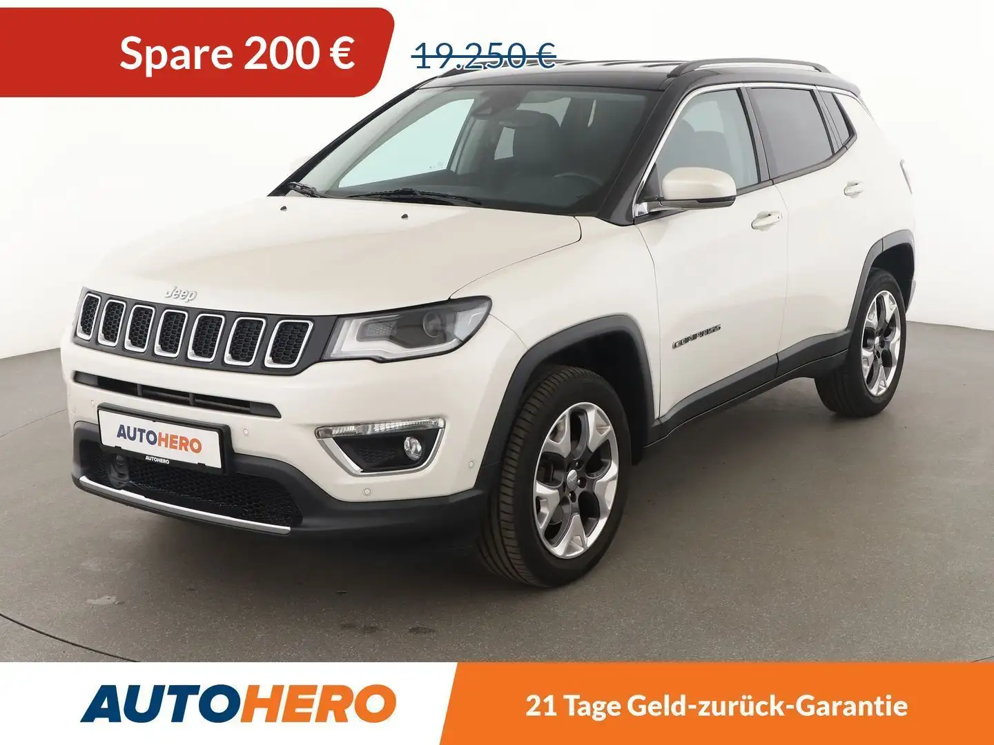 Jeep Compass 2.0 M-Jet Limited 4WD Aut.*NAVI*LED*TEMPO*CAM*PDC* Weiß - 1