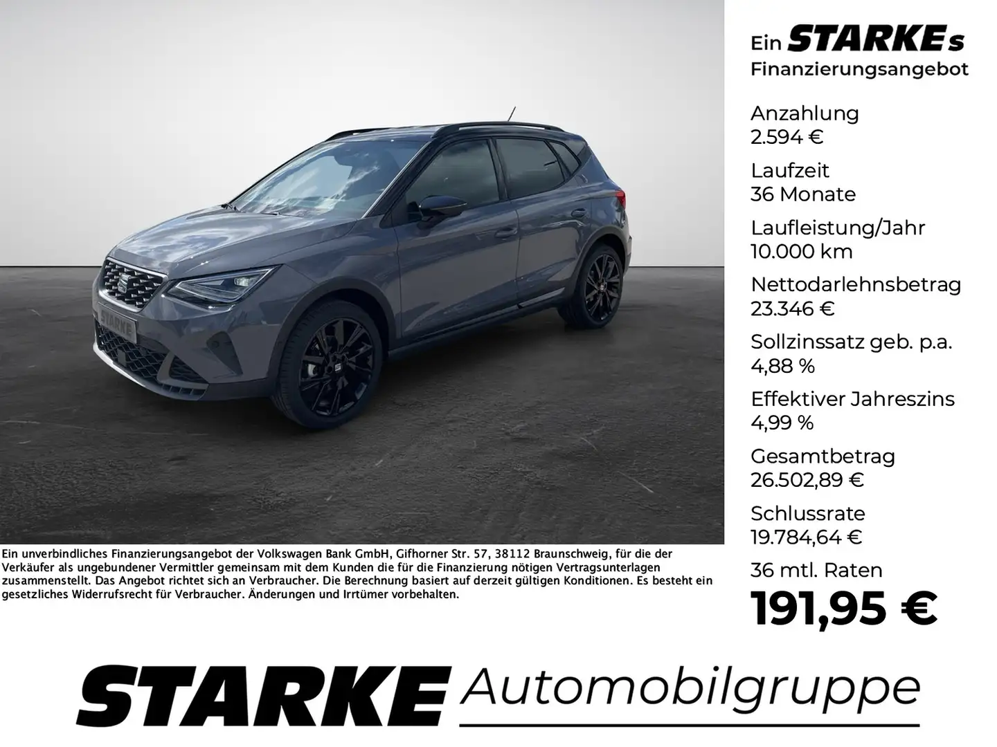 SEAT Arona FR Black Edition 1.0 TSI DSG Grau - 1