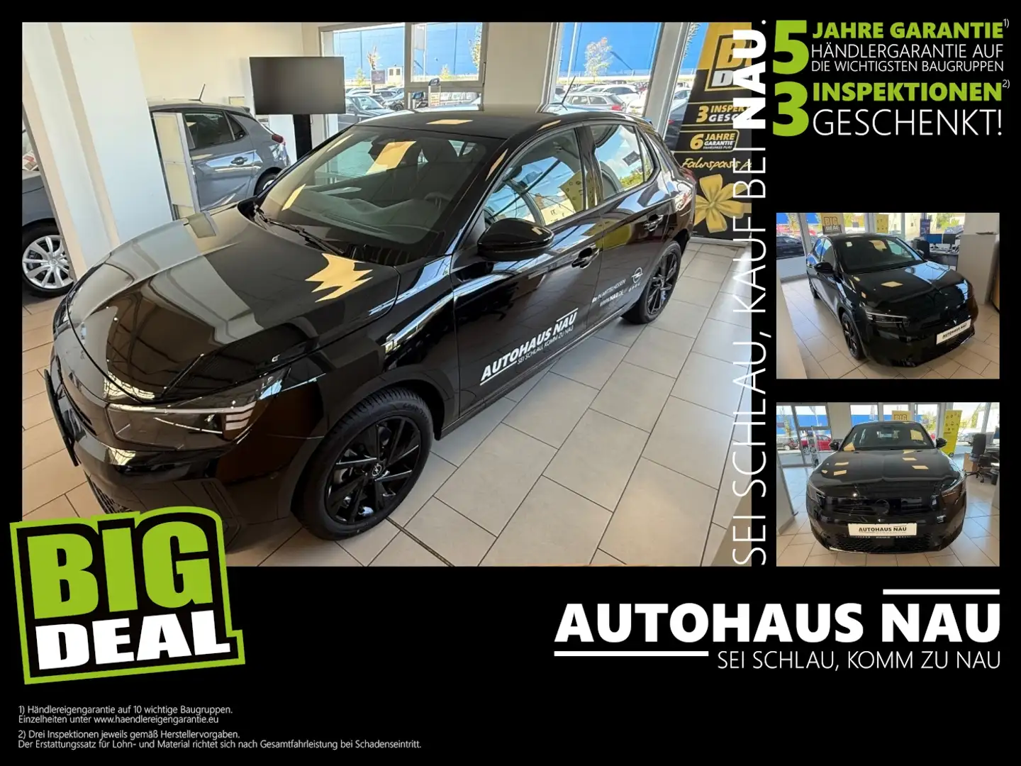 Opel Corsa 1.2 Turbo GS LED+SHZ+Fernlichtass. Inkl. Inspektio Schwarz - 1