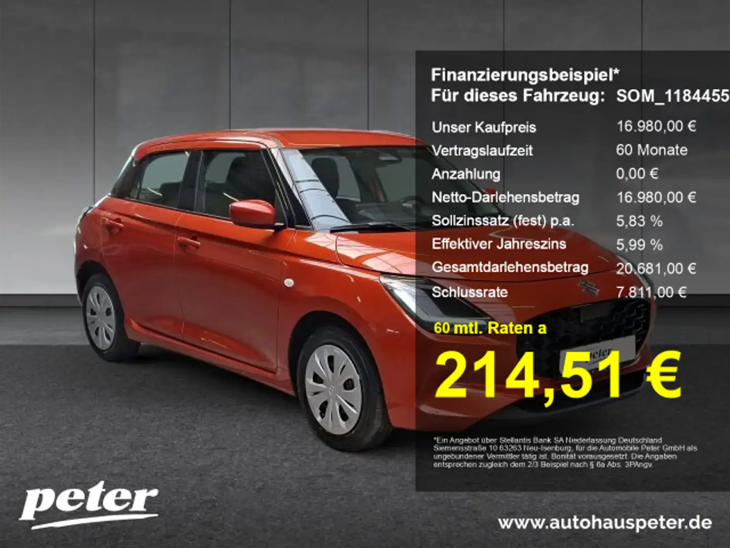 Suzuki Swift Swift Club Hybrid Оранжевий - 1
