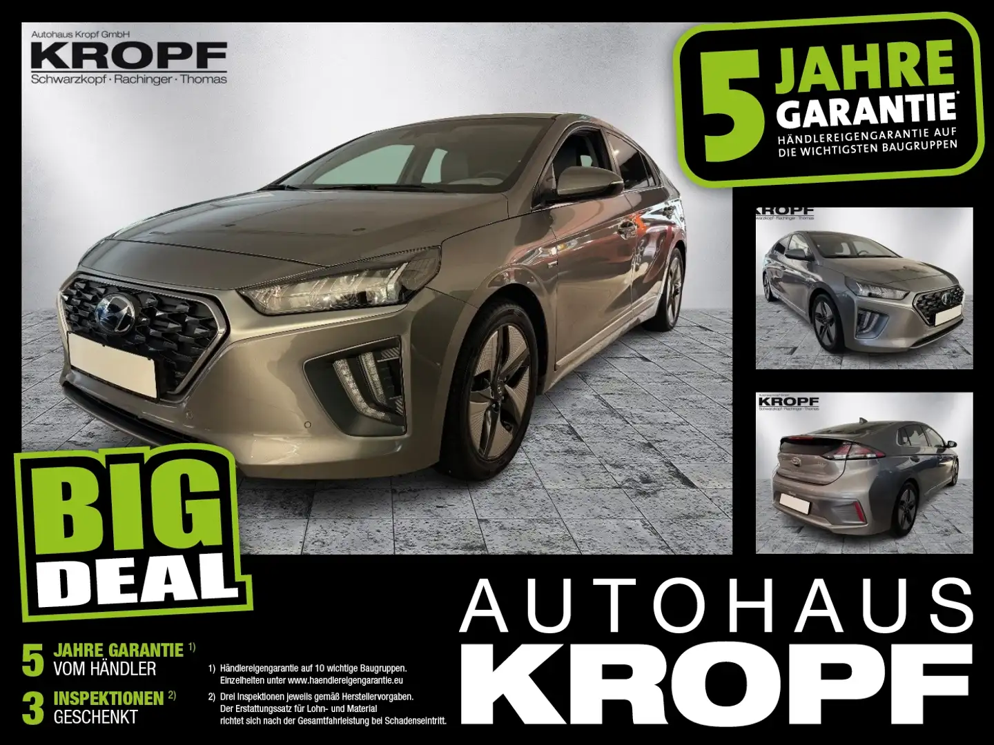 Hyundai IONIQ 1.6 GDI Fin. ab 2,99% ACC+LED+Navi+SZ+Klima Grijs - 1