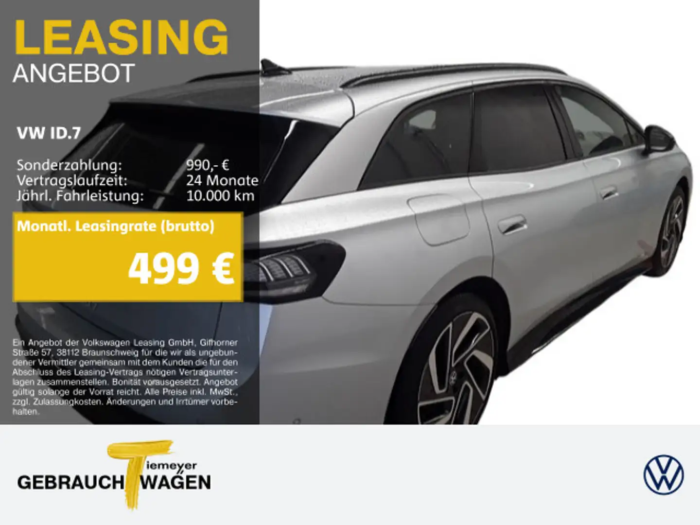 Volkswagen ID.7 Tourer PRO S WÄRMEP. AHK IQ.LIGHT 360° Argento - 1