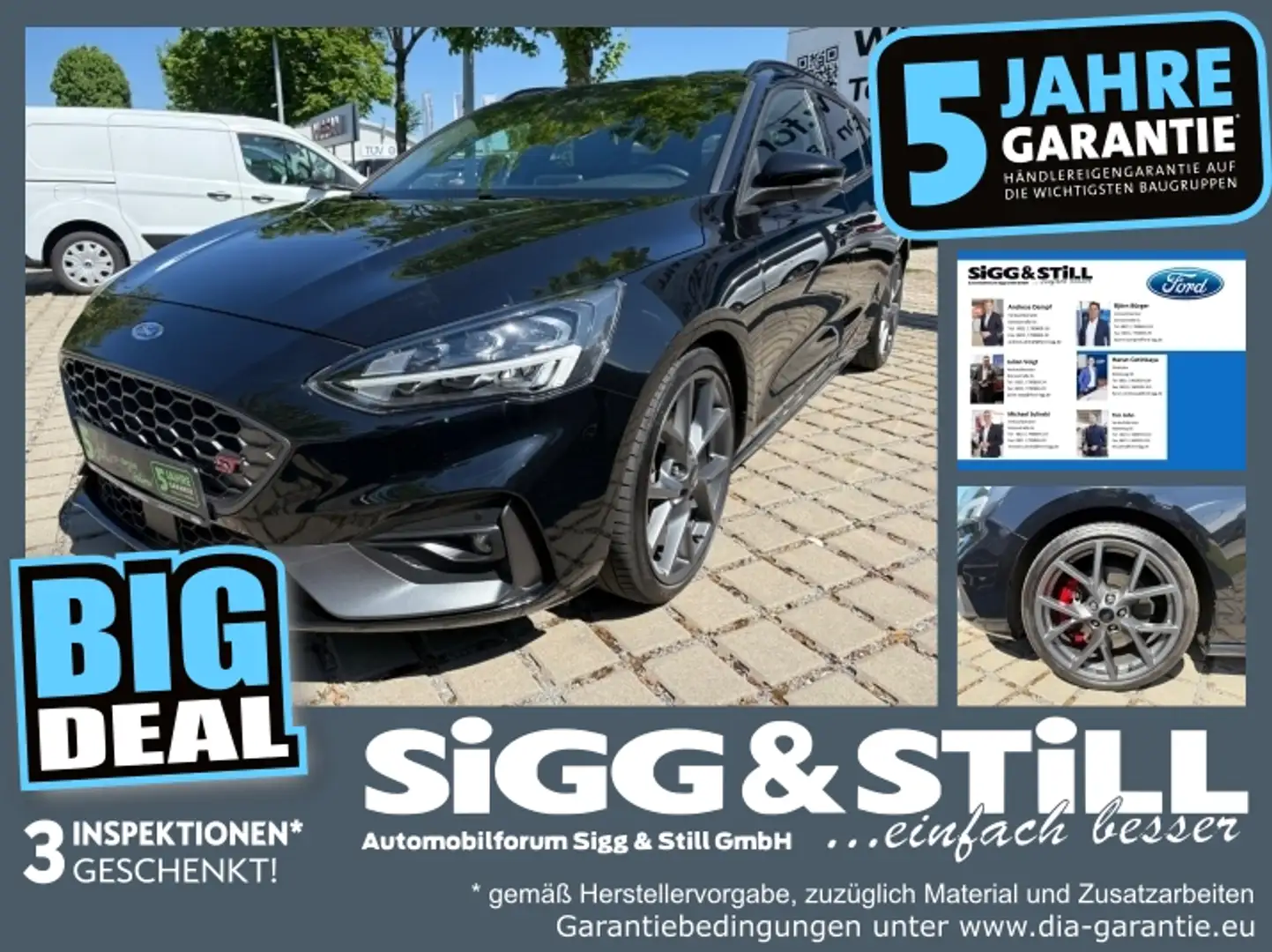 Ford Focus Turnier 2.0 ST LED*ACC*NAV*SHZ*EL-KLAPPE*CAM Zwart - 1