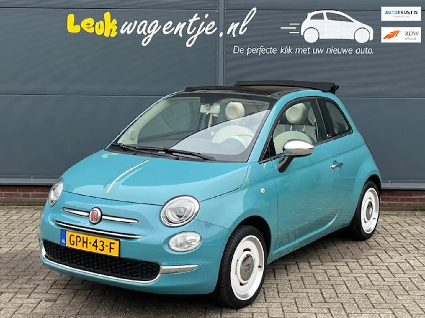 Fiat 500C 1.2 Anniversario Cabrio *carplay *climate *cruise Verde - 1