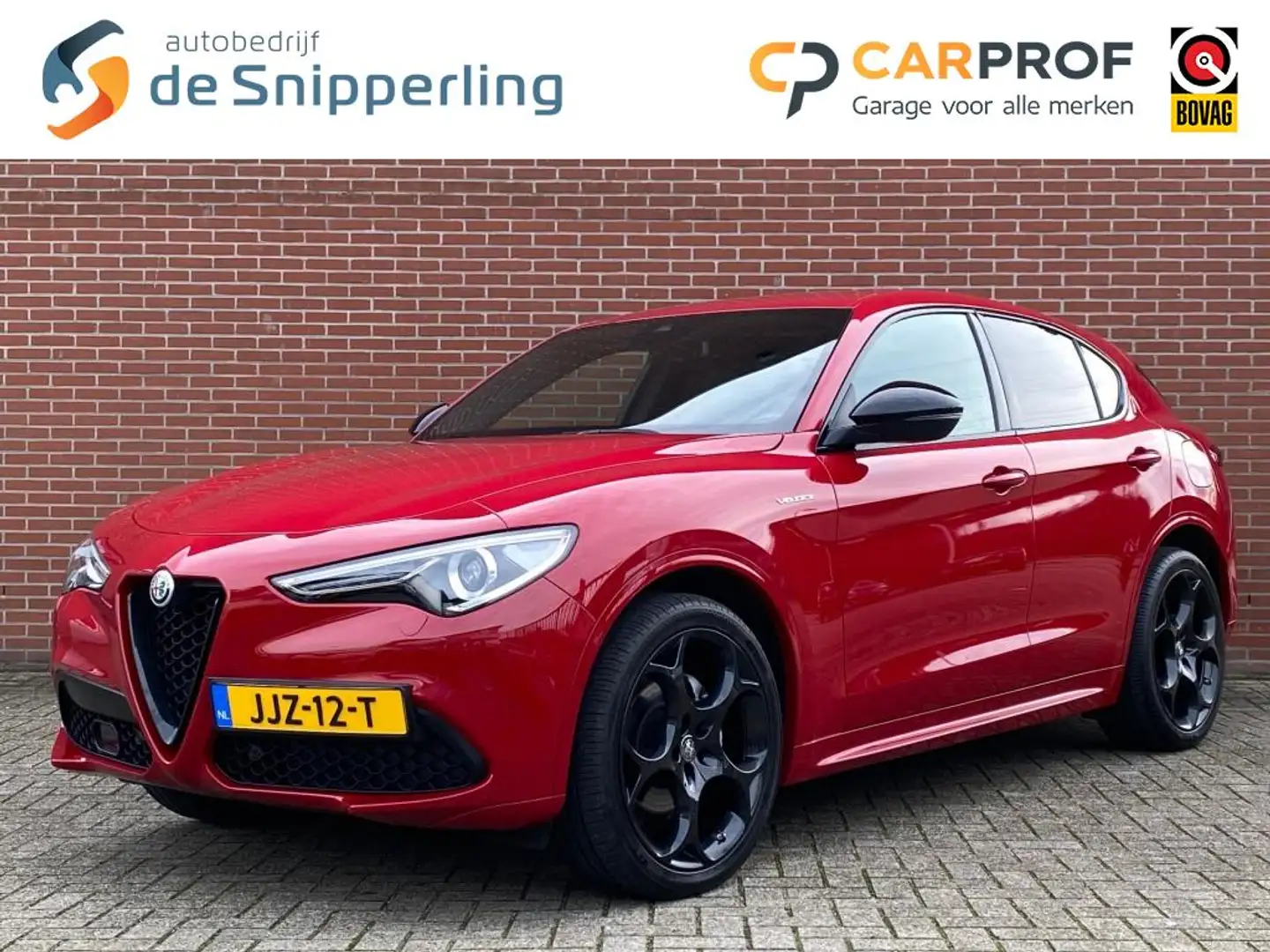 Alfa Romeo Stelvio 2.0T AWD VELOCE Q4 280pk NAVI CLIMA LEDER STOELVW Rood - 1