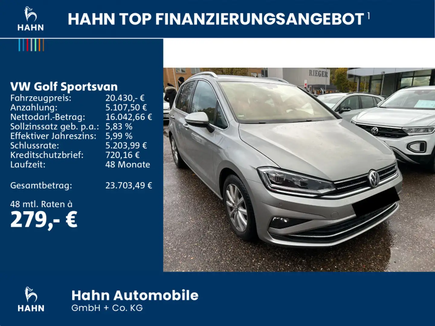 Volkswagen Golf Sportsvan Golf VII Sportsvan 1.5 TSI Highline Silber - 2