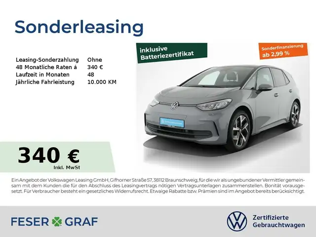 Volkswagen ID.3 MOVE Pro Navi Kamera ParkAssist SiHz