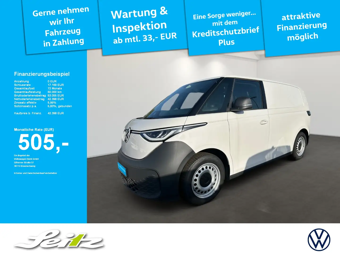 Volkswagen ID. Buzz ID.Buzz Cargo KR *APPCONNECT*KAMERA*LED* Weiß - 1