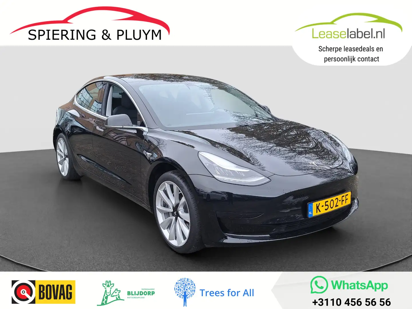 Tesla Model 3 Standard RWD Plus 60 kWh | Pano | Leder Zwart - 1
