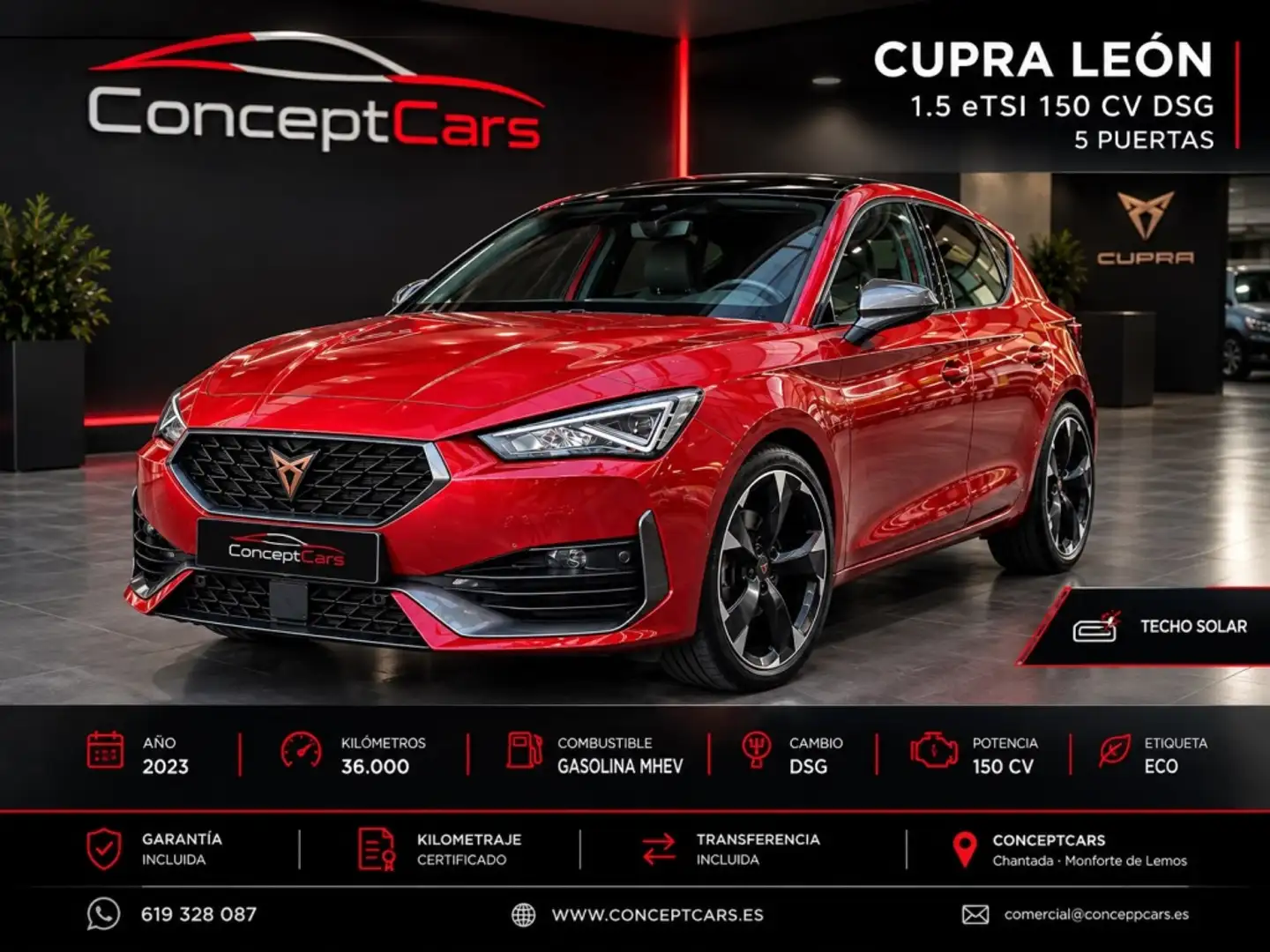 CUPRA Leon 1.5 ETSI DSG 110Kw Rojo - 1