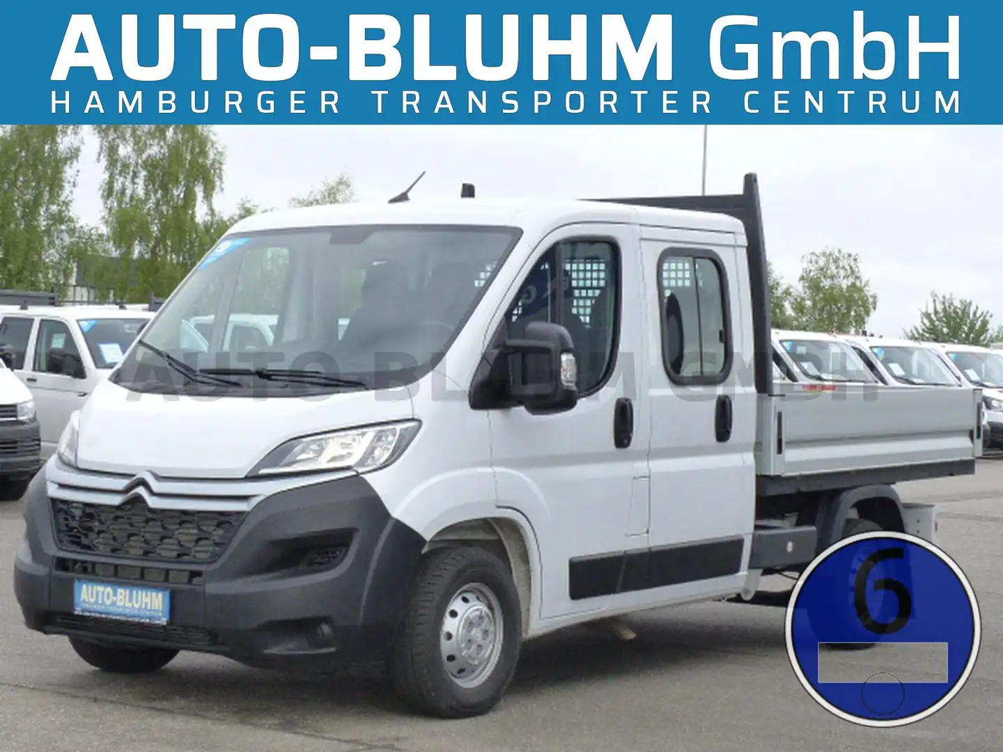 Citroen Jumper 35 B-HDi Doka L2 + AHK 2,5T 7-Sitze Klima Weiß - 1