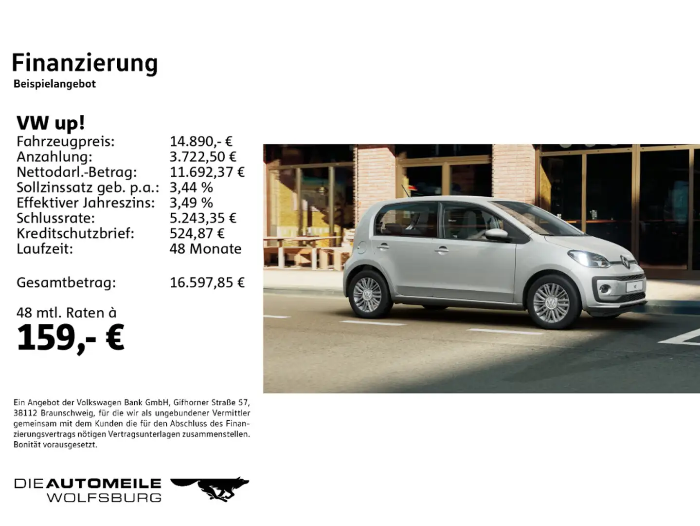 Volkswagen up! 1.0 Silber - 2