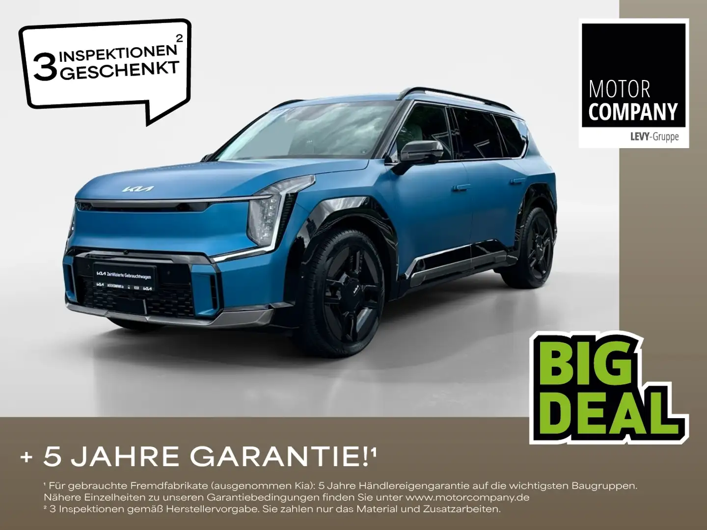 Kia EV9 GT-Line Launch Edition ++Navi+R.Kam+6Sitzer++ Blau - 1